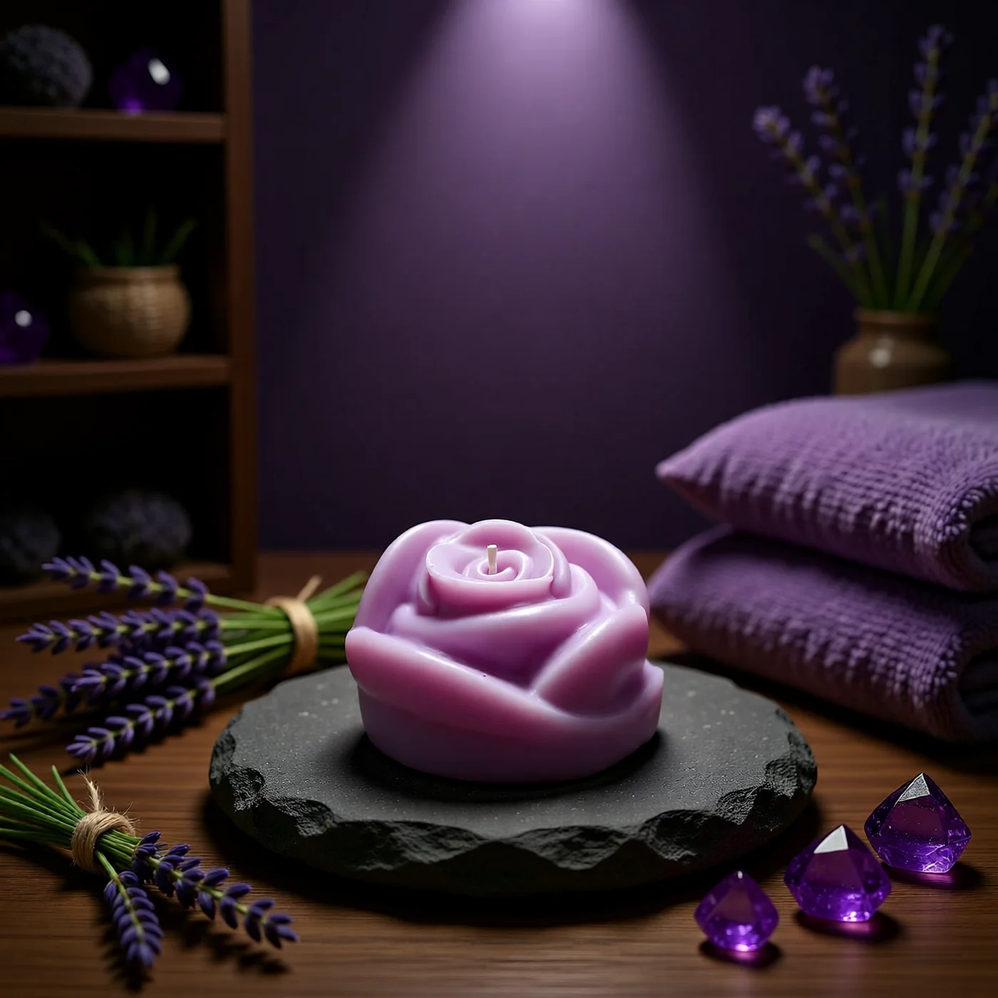 Lavender Molded Candle