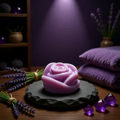Lavender Molded Candle