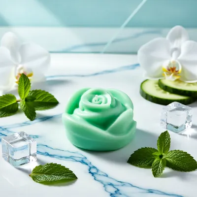 Mint Molded Candle