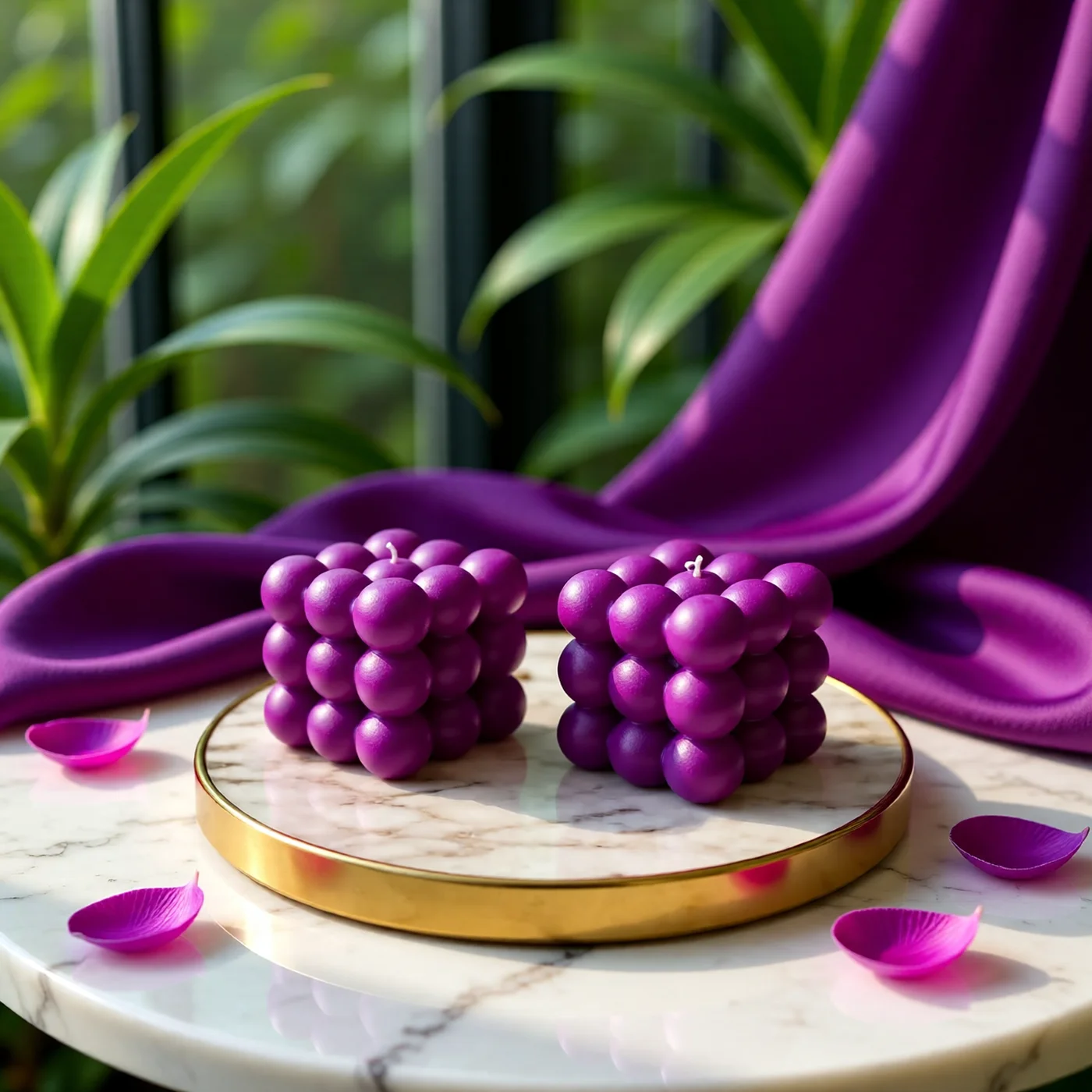 Orchid Flower Molded Candle