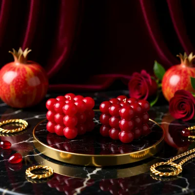 Pomegranate Molded Candle