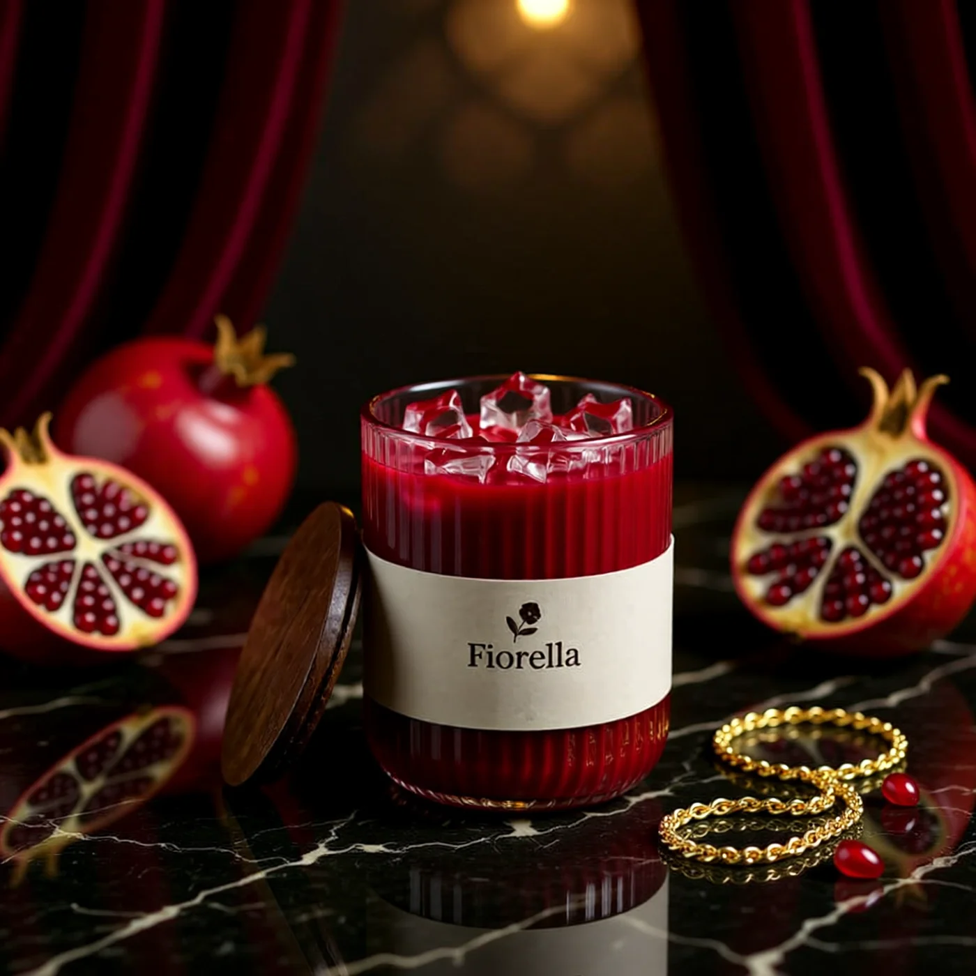Pomegranate Iced Candle