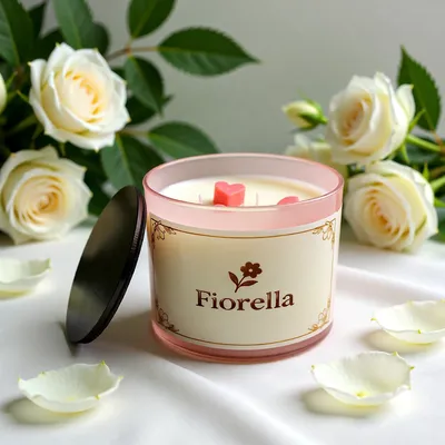 White Rose Scented Soy Candle